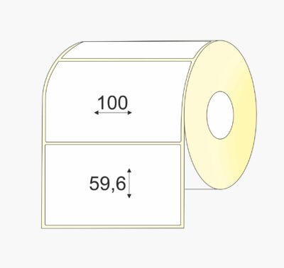 Lipnios etiketės (100 mm x 59 mm), Thermo top, pastiprinti klijai, mažas rulonas | BIZNIO KONTAKTAI
