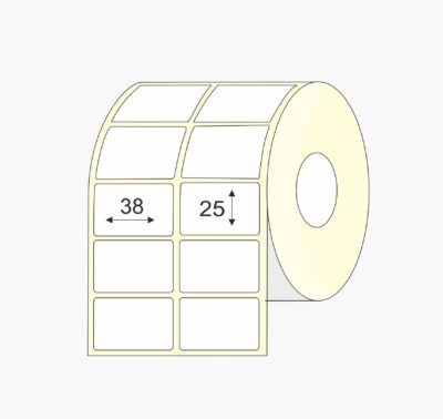 Lipnios etiketės, Thermo Eco, (38 mm x 25 mm), mažas rulonas | BIZNIO KONTAKTAI