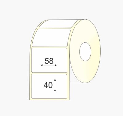 58 x 40,, Matte, Vellum, lipnios etiketės rulonuose, mažas rulonas Lipnios etiketės (58 mm x 40 mm), Matte, vellum | BIZNIO KONTAKTAI