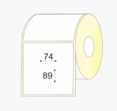 74 x 89, Matte, Vellum, lipnios etiketės rulonuose,, mažas rulonas Lipnios etiketės (74 mm x 89 mm), Matte, vellum, mažas rulonas, standartiniai klijai | BIZNIO KONTAKTAI