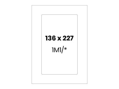 Lipnios etiketės A4 / 136x227 mm